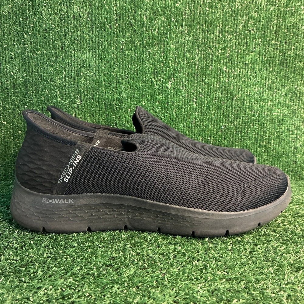 Skechers GOwalk Flex Slip-ins Mesh Comfort Walking Sneakers Black Mens 11.5 Wide